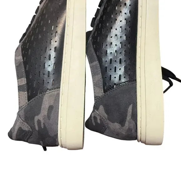 GILI Women’s Adalie Lace Up Sneakers Black Perforated Camo Trim Size 8M NWB - Picture 5 of 16